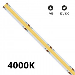Striscia LED COB IP65 5mt 4000K 12V 15W/m 1400lm/m