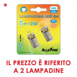 LAMPADINA LED BISPINA G4 200LM 6000K - BLISTER 2PZ.